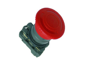 MUSHBRROM-TYPE PUSH-BUTTON illuminated, red / D40mm / detent Ref : AEBP-01022